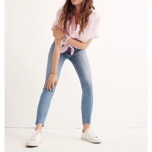 Madewell | 9" High Rise Skinny Seamed Step Hem Crop Lean Jeans